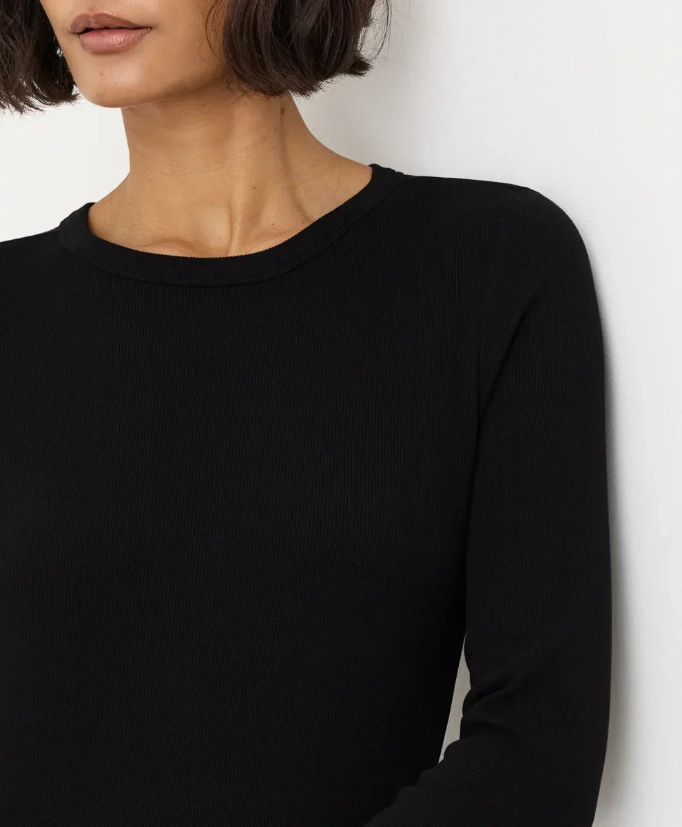 perfect rib crewneck long sleeve tee