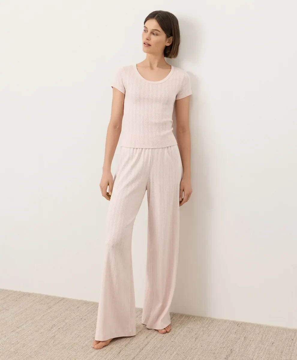 clearance pointelle scoop neck tee